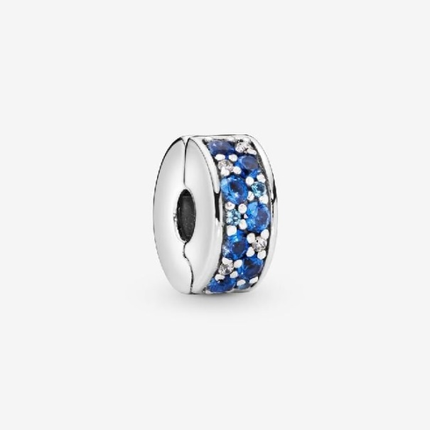 Blue Pave Clip Charms Pandora Hu